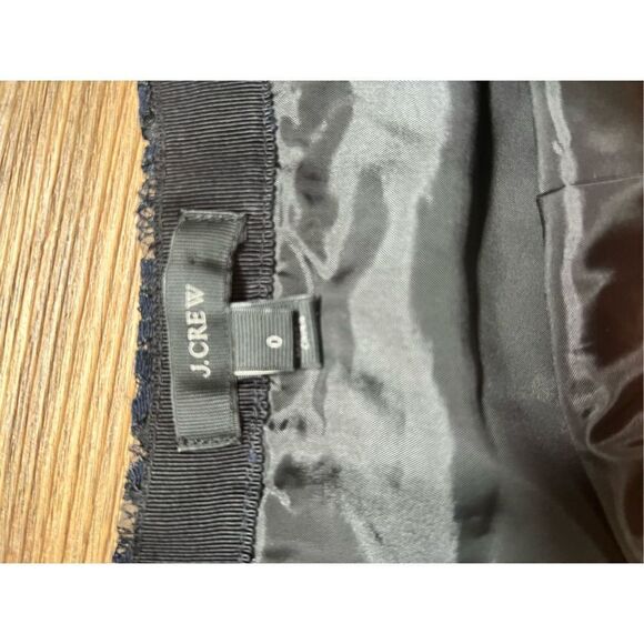 J crew navy blue lace mini skirt size 0 - Picture 3 of 3